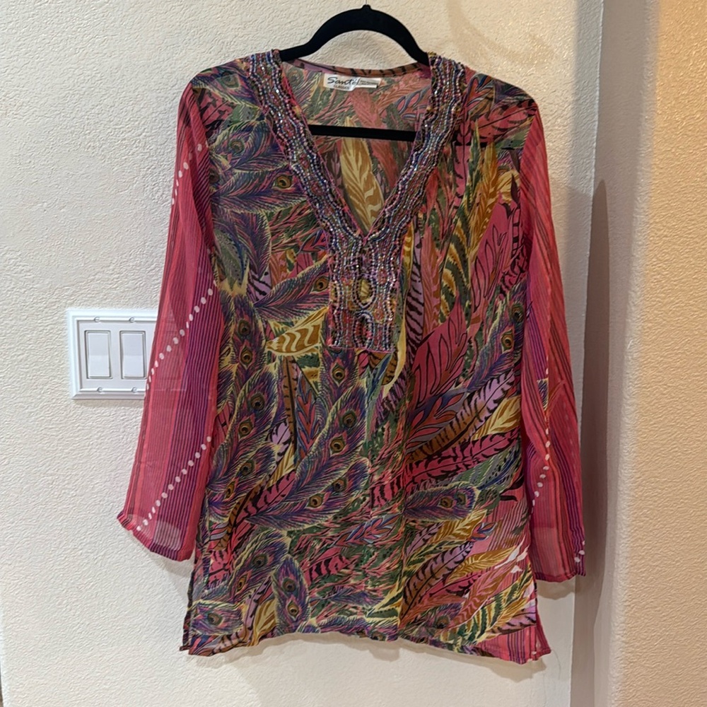 Colorful Embellished Blouse